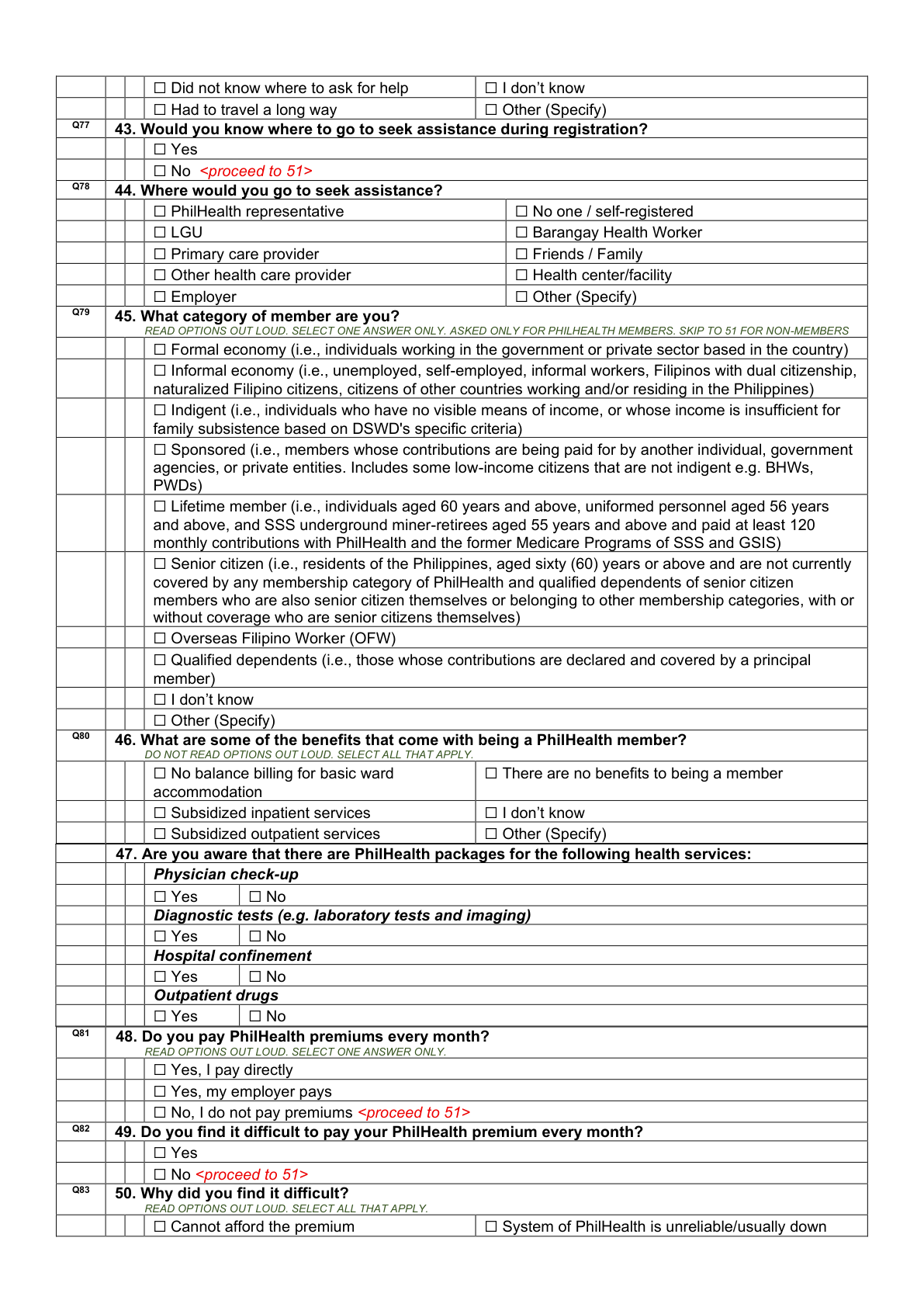 Printed page 7 — F3 PhilHealth Registration continued