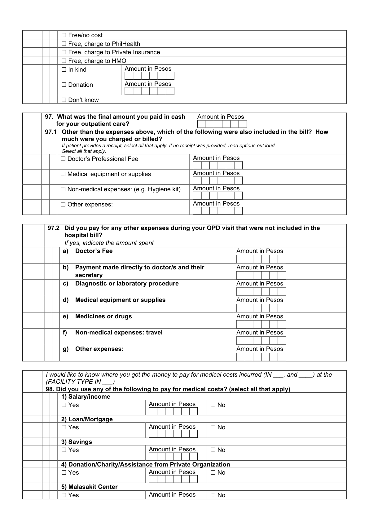 Printed page 13 — F3 Outpatient Care
