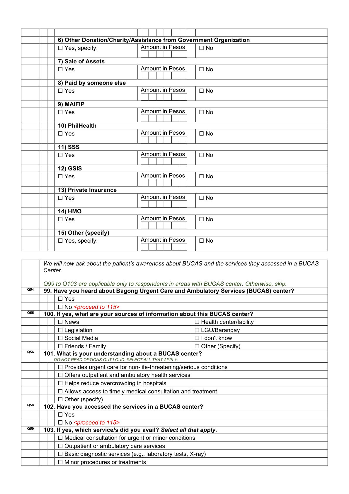 Printed page 14 — F3 Outpatient Care