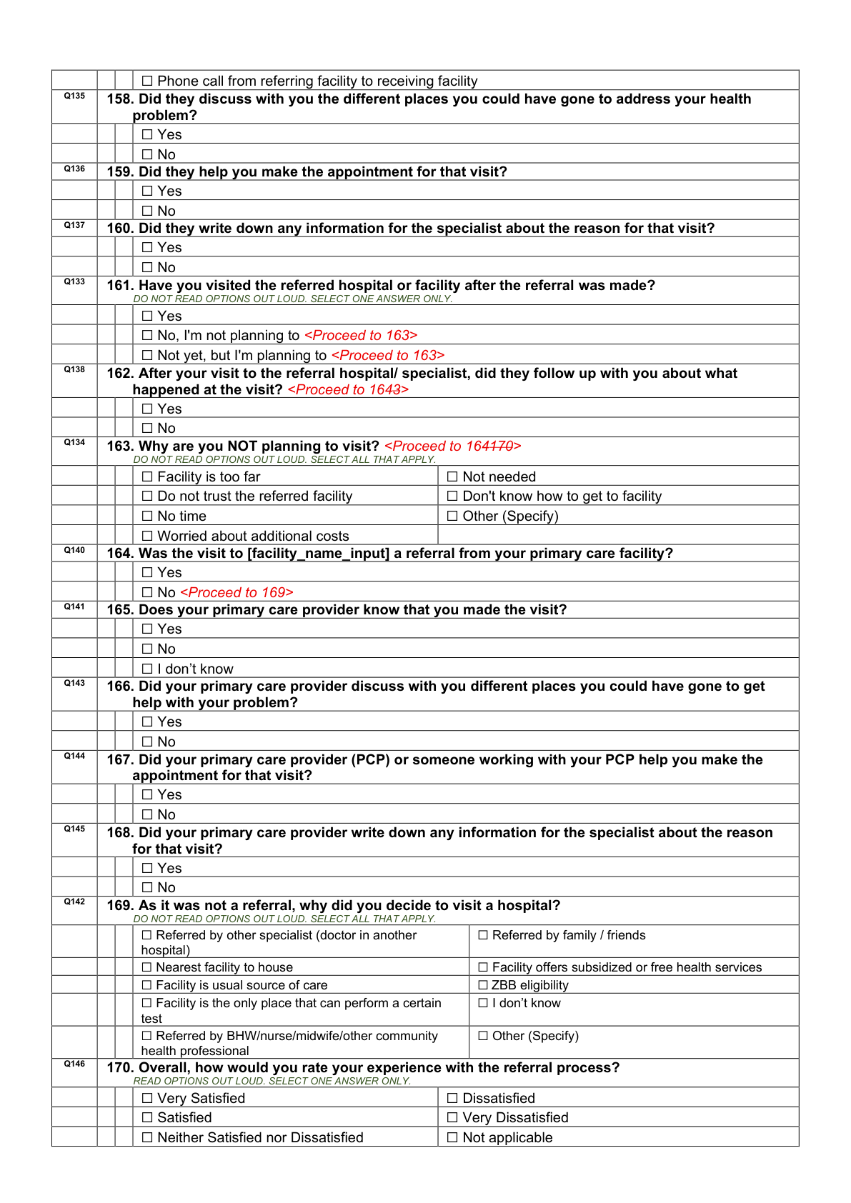 Printed page 22 — F3 Experiences and Satisfaction on Referrals