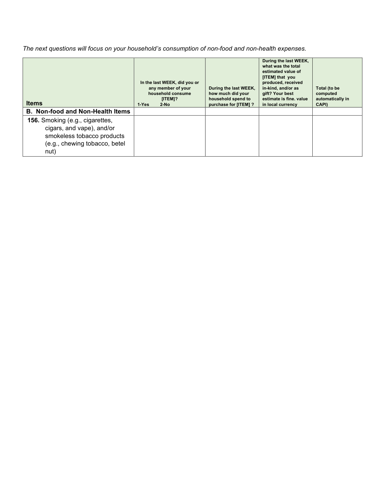 Printed page 21 — F4 Household Expenditures
